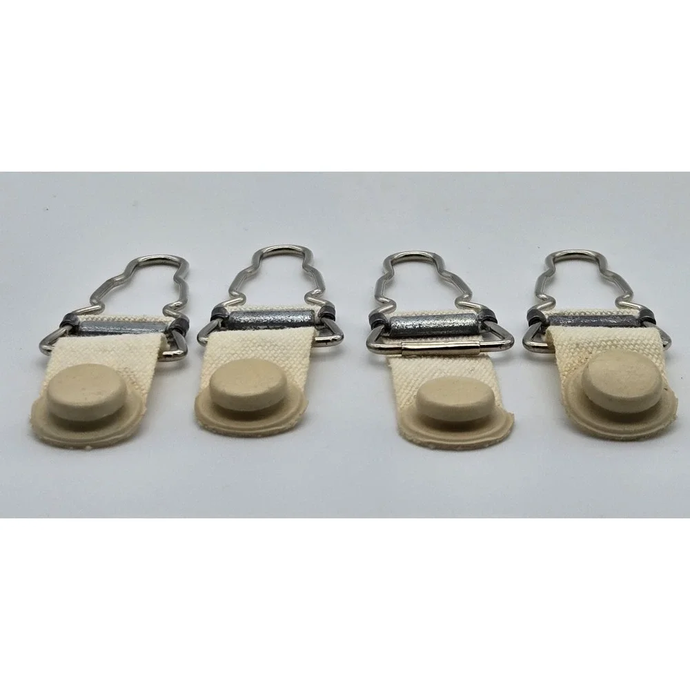 Vintage Garter Hose Supporters Lot 4 Stocking Clips Lingerie‎ Accessories